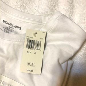 White Michael Kors shirt.